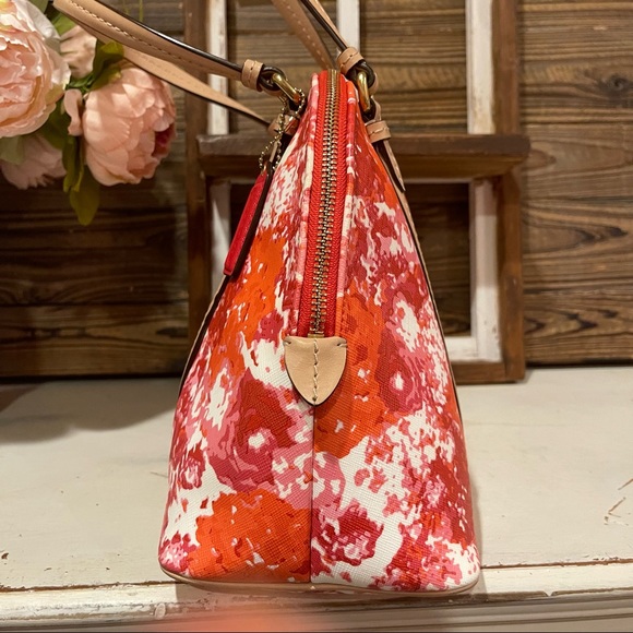 SALE! Coach Peyton Floral Cora Domed Shoulder Bag Satchel NWOT - Picture 6 of 13